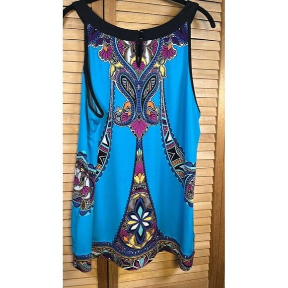 Nicole by Nicole Miller Sleeveless Halter Like Top MCM Vibes in XL - Picture 9 of 11